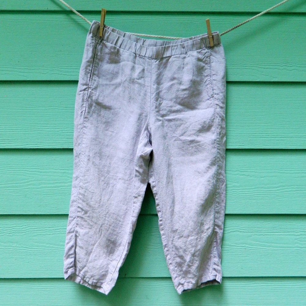 🌱J.Jill Crop PETITE linen pants